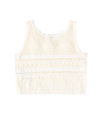 Raya floral-appliqué cotton vest | Louise Misha