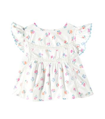 Baby Armande floral cotton poplin top | Louise Misha