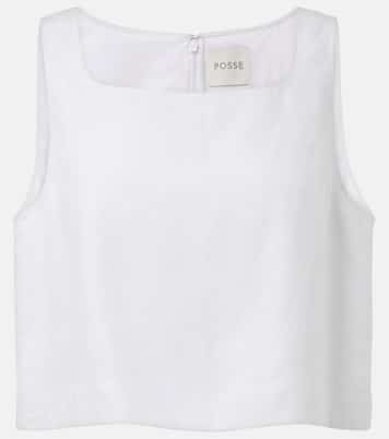Val linen crop top | Posse