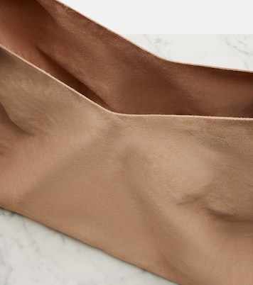 Schultertasche Bindle Three aus Veloursleder | The Row