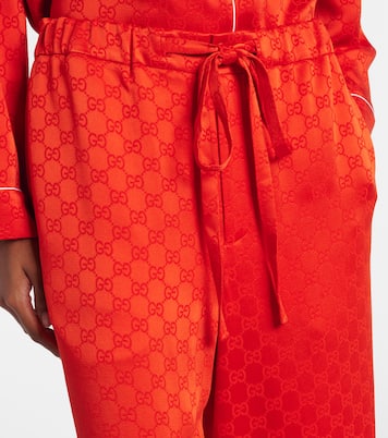 Weite Hose GG aus Satin | Gucci