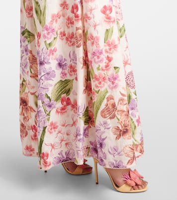 Espliego floral linen maxi dress | Agua by Agua Bendita