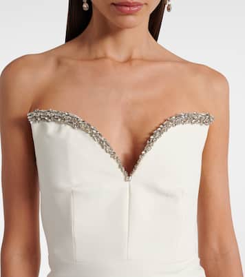 Embellished strapless crêpe gown | Roland Mouret