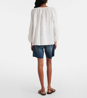 Bestickte Bluse aus Ramie | Nili Lotan