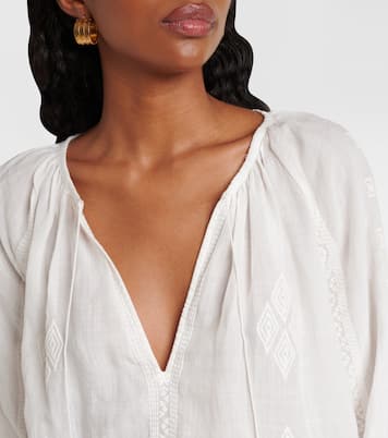 Bestickte Bluse aus Ramie | Nili Lotan