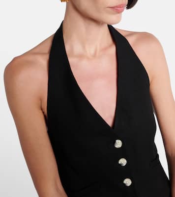 Arabella linen-blend vest | Veronica Beard