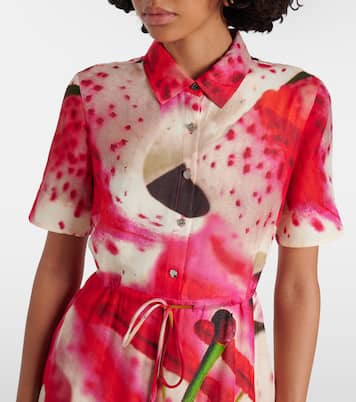 Hemdblusenkleid aus Seide und Baumwolle | Tory Burch