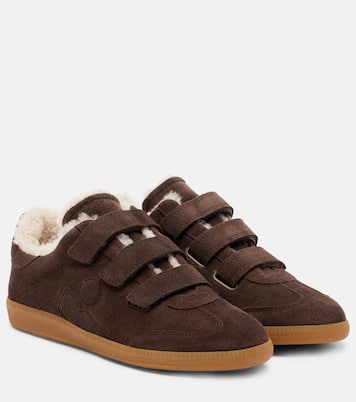 Beth shearling-trimmed suede sneakers | Isabel Marant