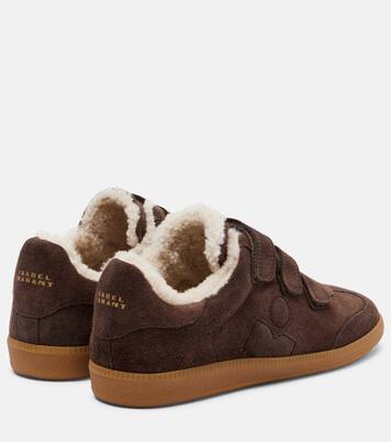 Beth shearling-trimmed suede sneakers | Isabel Marant
