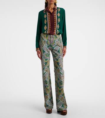 Jeans bootcut de tiro alto con paisley | Etro