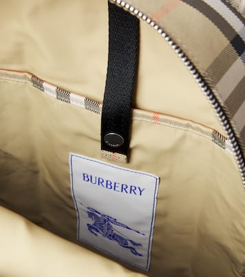 Burberry Check leather-trimmed backpack | Burberry Kids