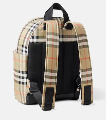 Burberry Check leather-trimmed backpack | Burberry Kids