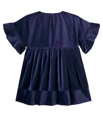 Robe brodée en velours de coton | Stella McCartney Kids