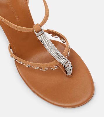 Verzierte Sandalen Ludo aus Veloursleder | Christopher Esber