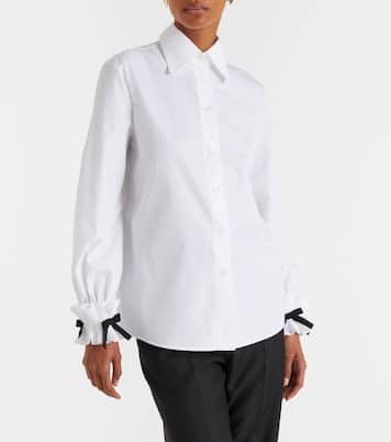 Chemise en popeline de coton à nœuds | Valentino