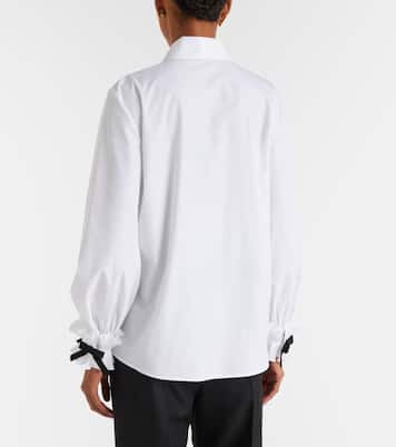 Chemise en popeline de coton à nœuds | Valentino