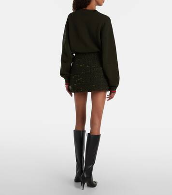 Wool-blend bouclé miniskirt | Gucci