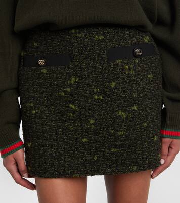 Wool-blend bouclé miniskirt | Gucci
