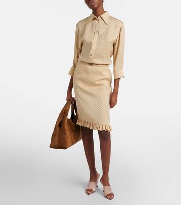 Interlocking G striped silk shirt | Gucci