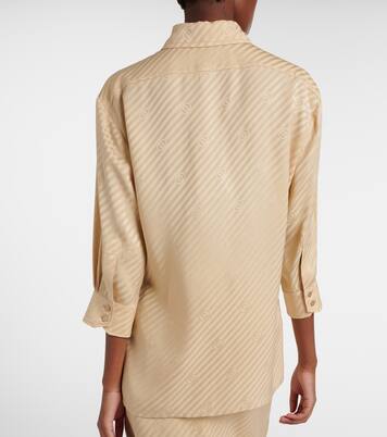 Interlocking G striped silk shirt | Gucci