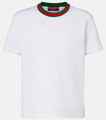 Webstripe cotton jersey T-shirt | Gucci