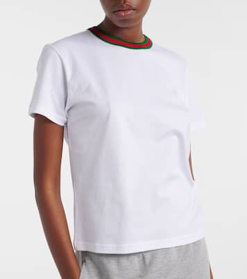 Webstripe cotton jersey T-shirt | Gucci