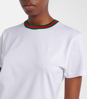 Webstripe cotton jersey T-shirt | Gucci