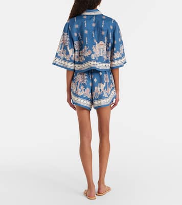 Acacia printed linen Bermuda shorts | Alémais