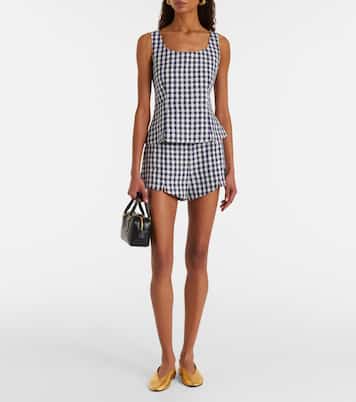 Sadie gingham linen top | Posse