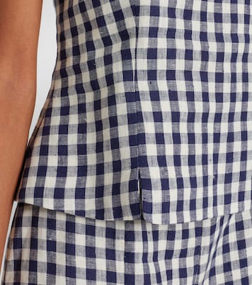 Sadie gingham linen top | Posse