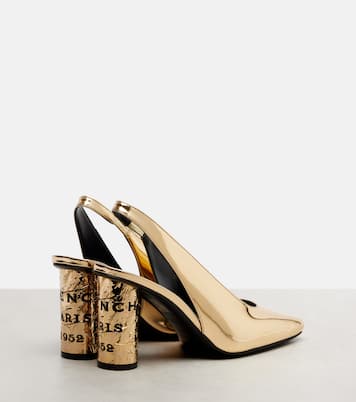 Tape mirrored leather slingback pumps | Givenchy