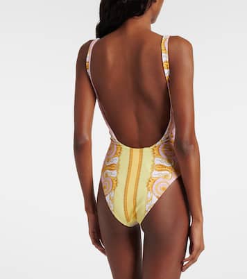 Spring Barocco open-back swimsuit | Versace