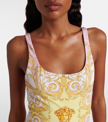 Spring Barocco open-back swimsuit | Versace