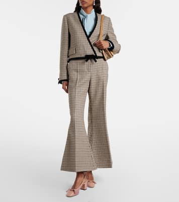 Slingback-Pumps VLogo aus Leder und Mesh | Valentino Garavani