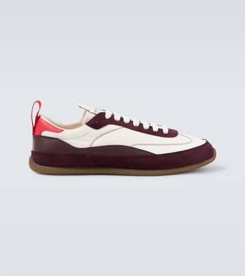 EC1 suede-trimmed leather sneakers | McQueen