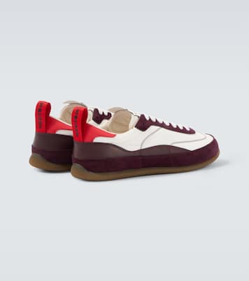 EC1 suede-trimmed leather sneakers | McQueen