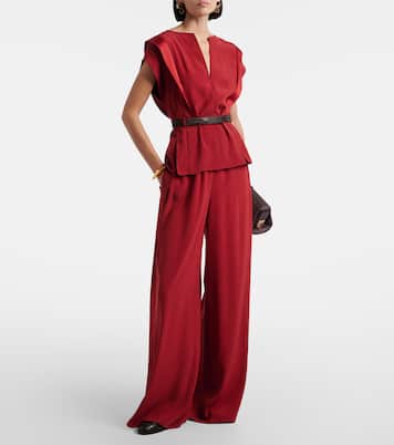 Pantalon ample en crêpe | Max Mara