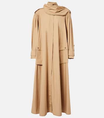Scarf-detail cotton coat | Chloé