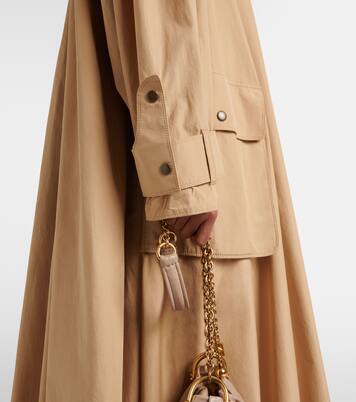 Scarf-detail cotton coat | Chloé