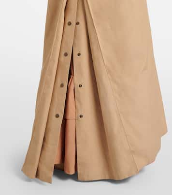 Scarf-detail cotton coat | Chloé