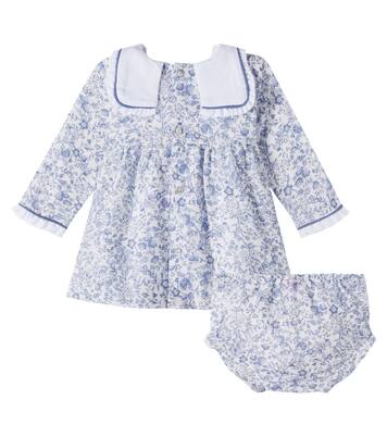 Baby Aranda floral cotton dress and bloomers set | La Coqueta