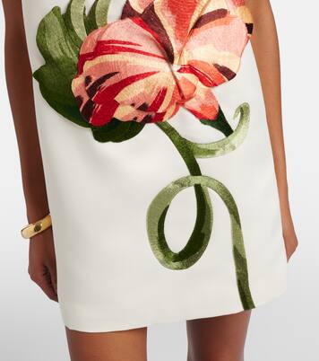 Yvonne floral-appliqué minidress | Leo Lin