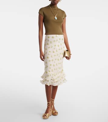 Espadrilles compensées Carina en cuir métallisé | Aquazzura