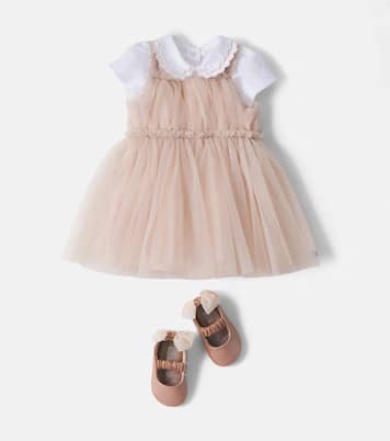 Baby Luyax metallic leather ballet flats | Donsje