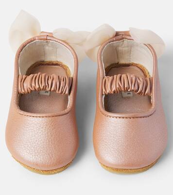 Baby Luyax metallic leather ballet flats | Donsje
