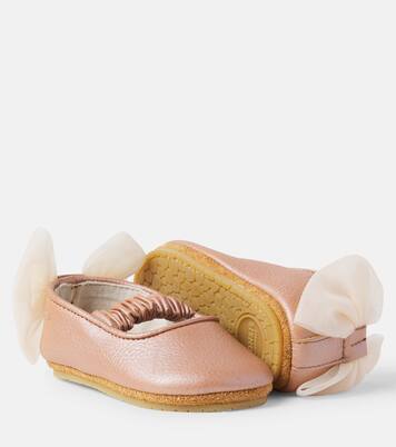 Baby Luyax metallic leather ballet flats | Donsje