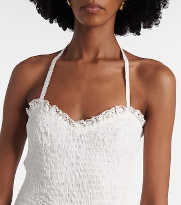 Foe shirred cotton maxi dress | Poupette St Barth