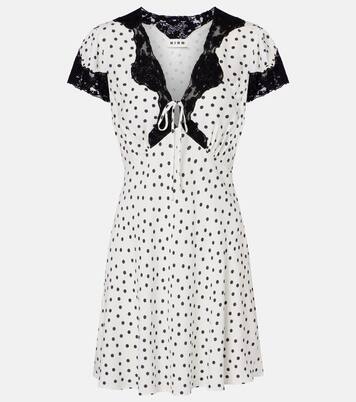 Polka-dot lace-trimmed minidress | Rixo