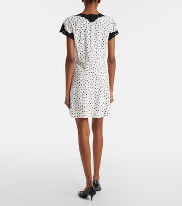 Polka-dot lace-trimmed minidress | Rixo