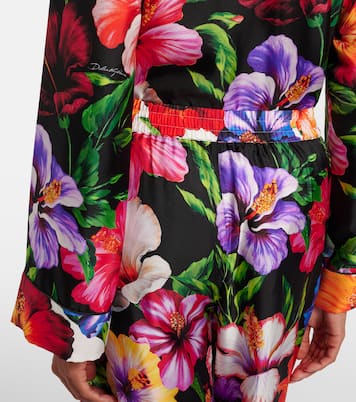 Floral silk satin palazzo pants | Dolce&Gabbana